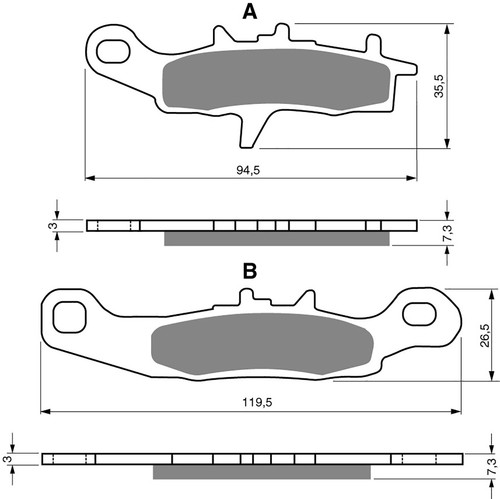 Goldfren brake pads - goldfren, front